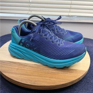 Hoka Rico 3 Blue and Teal Running Shoes (Men’s 9.5 Wide)